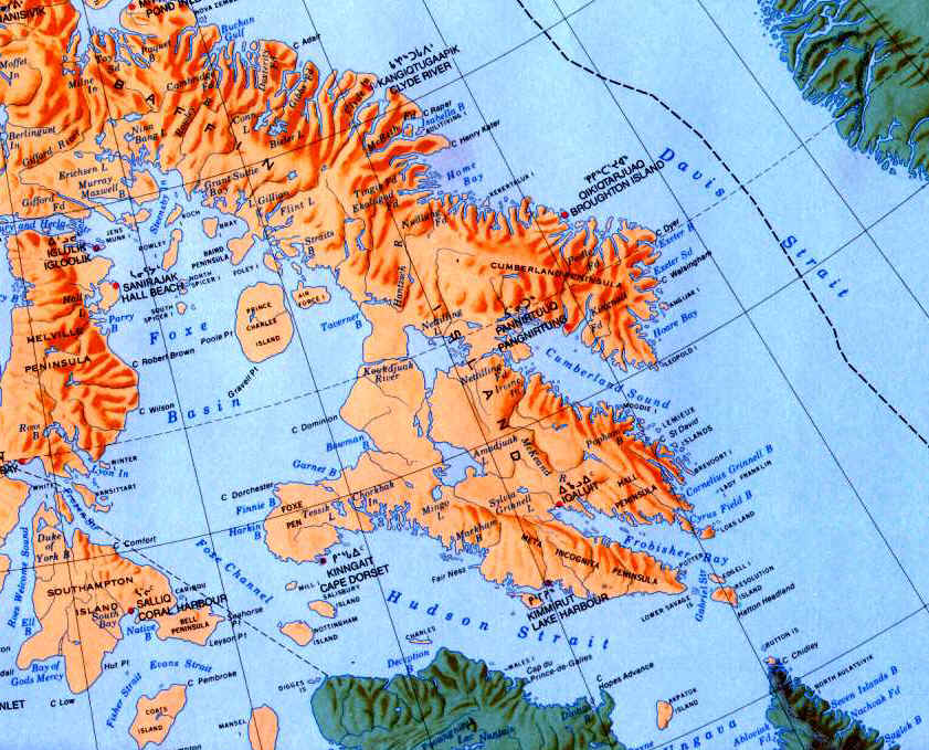 Map of Part of Canadian Arctic & Greenland